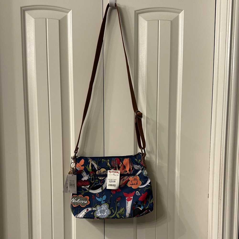 Sakroots Multicolor Shoulder Bag with Brown Strap